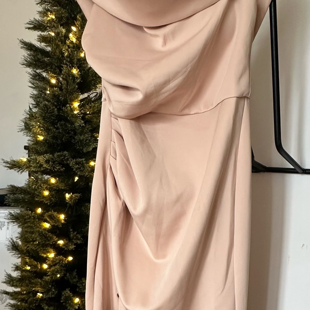 BOGO: Chic Asymmetrical Blush Dress